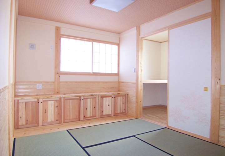 温もりある木の収納