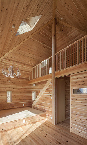 小さな山荘‐寝台とロフト階