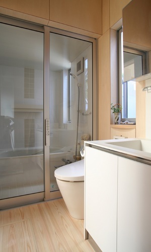 ホテルのように1箇所にまとめた水廻り