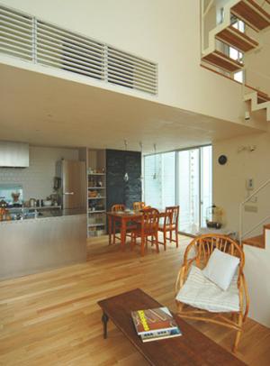 スキップフロアの3世帯住宅