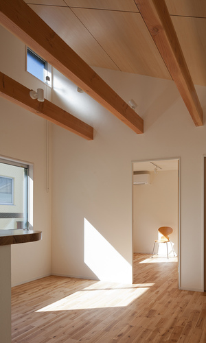 リビング・ダイニングの傾斜天井