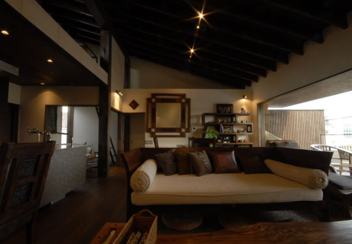 風の家のリビング