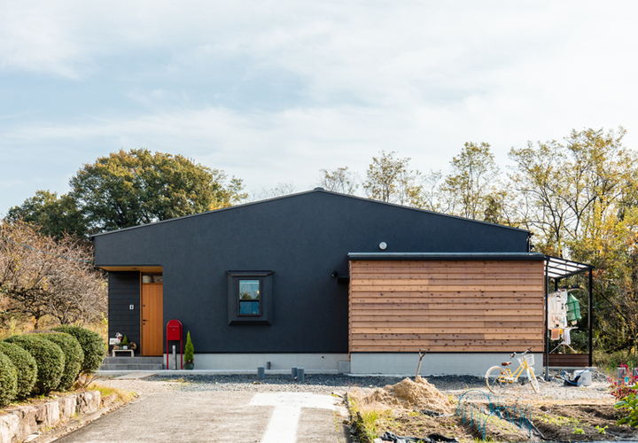 シンプルな切妻屋根の平屋