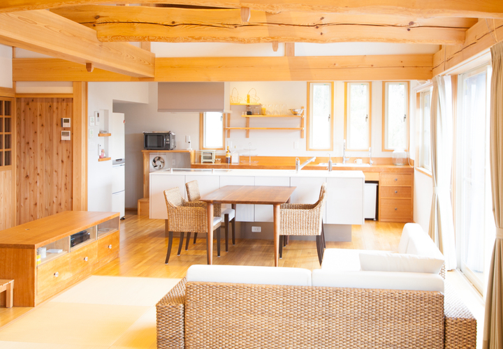 暖かさを感じるリビング