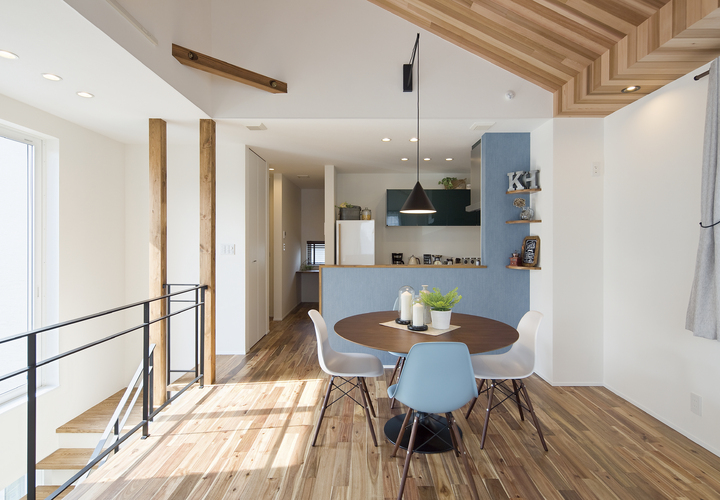 遊び心のあるキッチンスペース