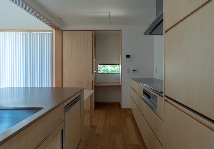 キッチンの家事コーナー