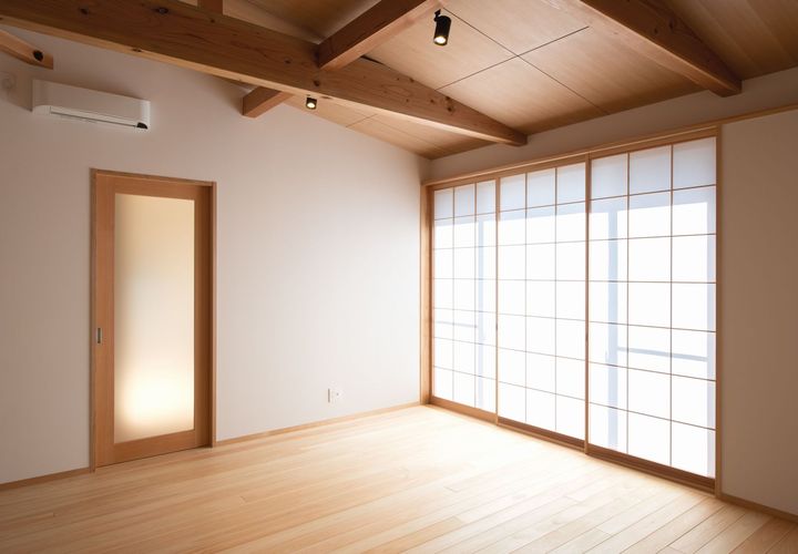 リビングの開口部の障子