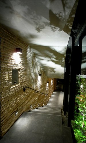 雷山の別荘｜エントランスの階段