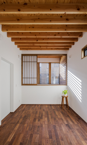 ２階の個室（ベットルーム）「光をつかむ家（light fall house）