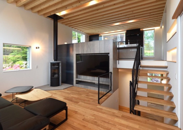 天神山近くのスキップフロアの家