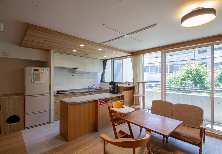 開放的なリビング・ダイニング・キッチン