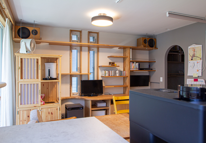 壁面造作家具:キャットウォーク・キャットステップ・リモートワーク