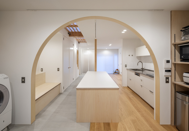 キッチン廻り見返り夕景