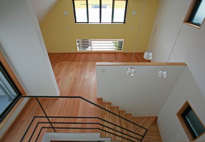 オープンな間取りの２階部分