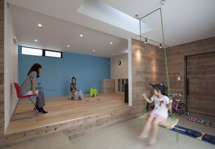 インナーテラスに面する子供部屋