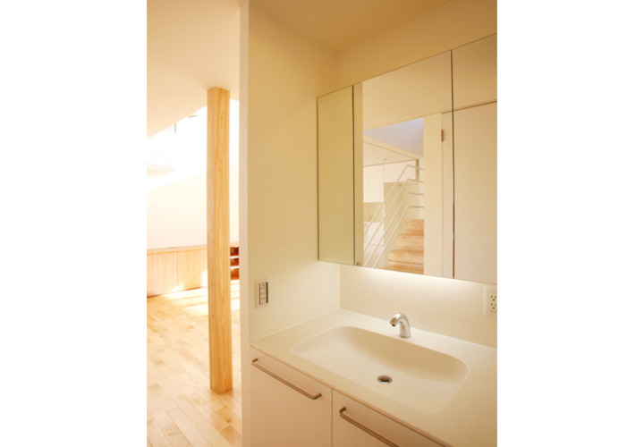 LDKの一画に設けた手洗いコーナー