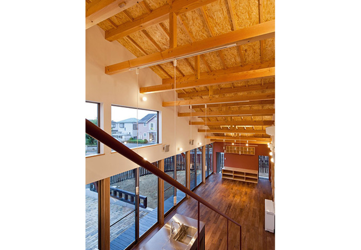 デザインされた木の構造体の木の家