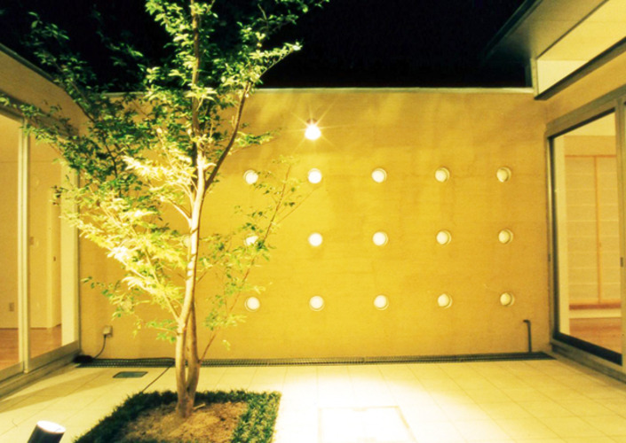 中庭のある平屋住宅