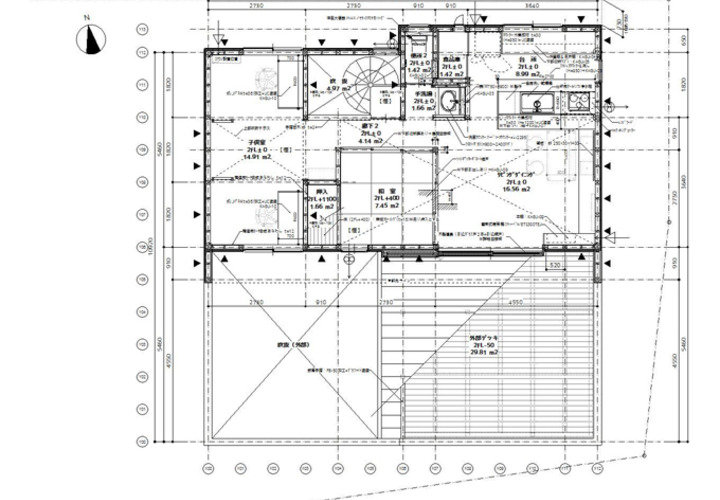 皆野の家／２階平面図
