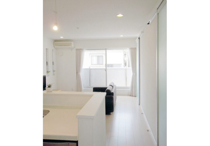 階段とLDKを繋ぐ間仕切り