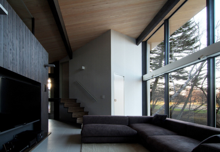 自然がすぐそばに感じるリビング