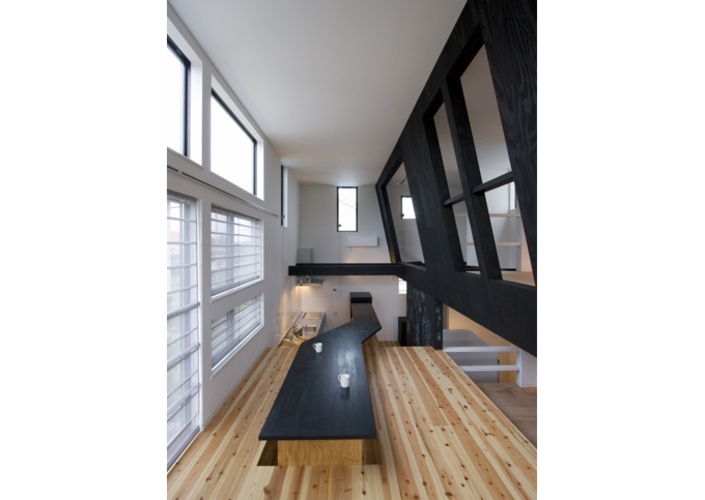 6つの床レベルの家