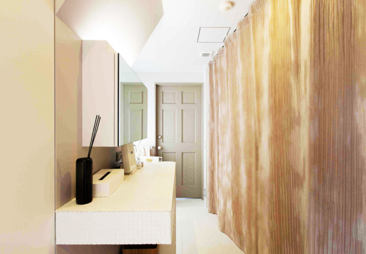 廊下状にある洗面所