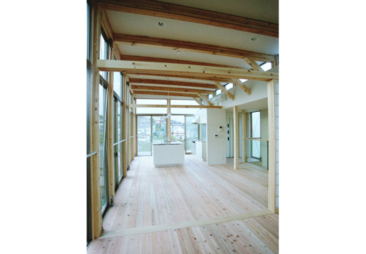 ガラス張りのLDK