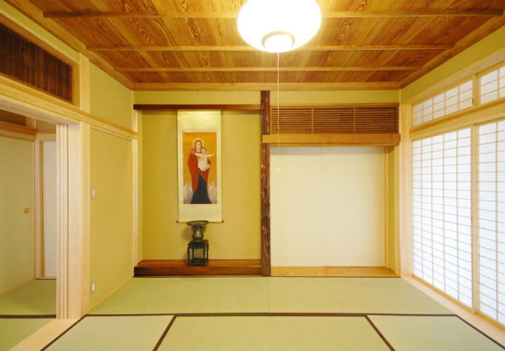 古材を再利用した記憶を大切にした和室16畳