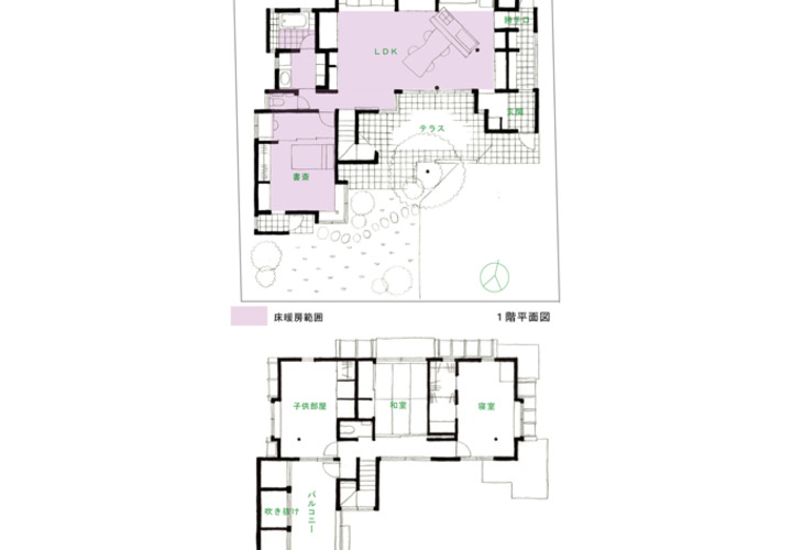 間取り無垢テーブルが似合う