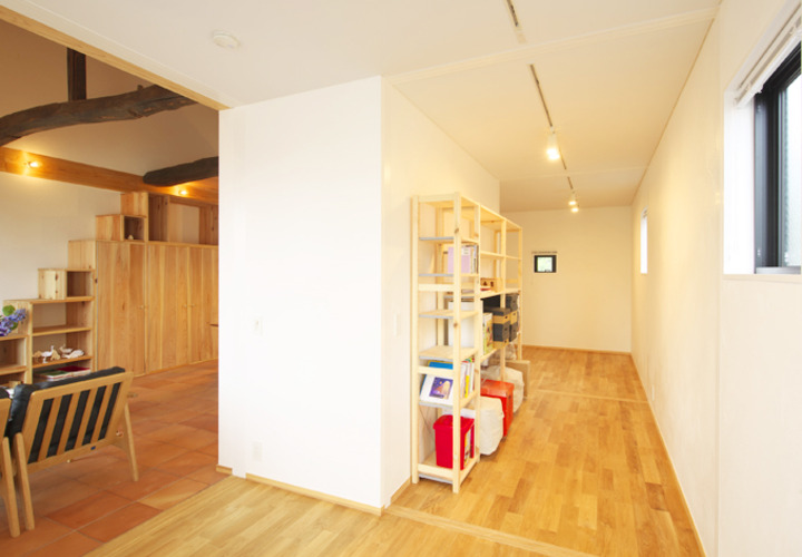 リビングと一体となった子供室