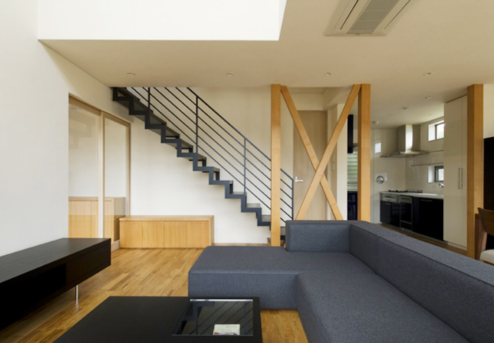 左官材で仕上げた壁と天井