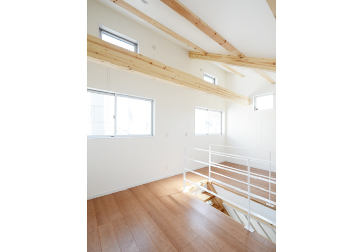 ハイサイドライトで明るさを確保した3階寝室