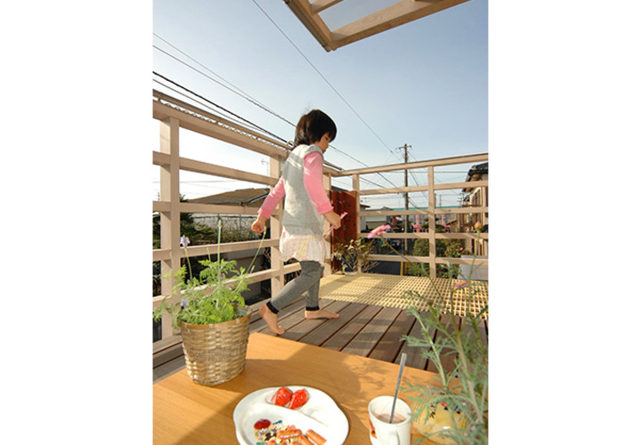 ベランダでランチ