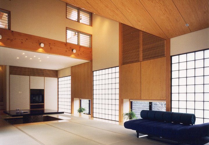 乳白のガラスブロックを障子の光に見立て