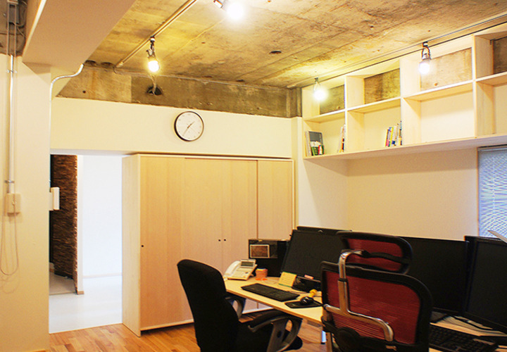 室内を見渡せるコアガリからの眺め