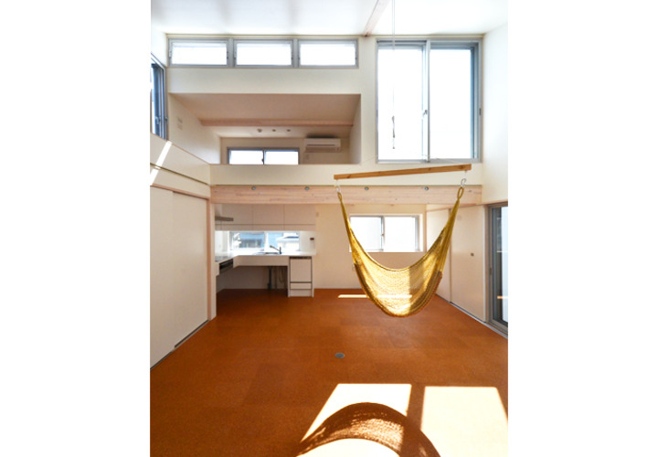 無垢フローリングのリビングダイニング