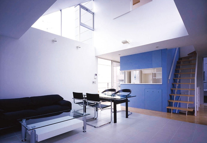 開放感が魅力の勾配天井のLDK