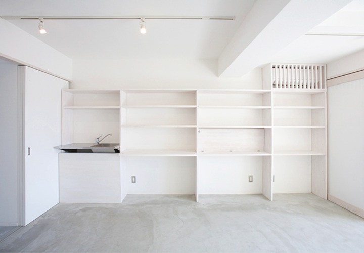 造り付けの壁面収納