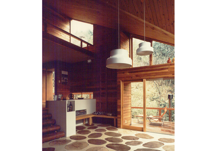 赤松の壁、スキップフロアーが連なる