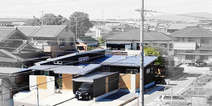 中庭を中心にした家