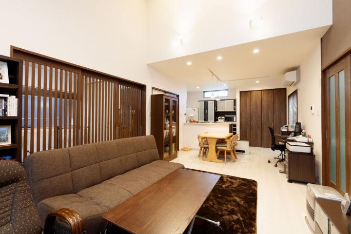 夫婦二人で住まう、平屋の家