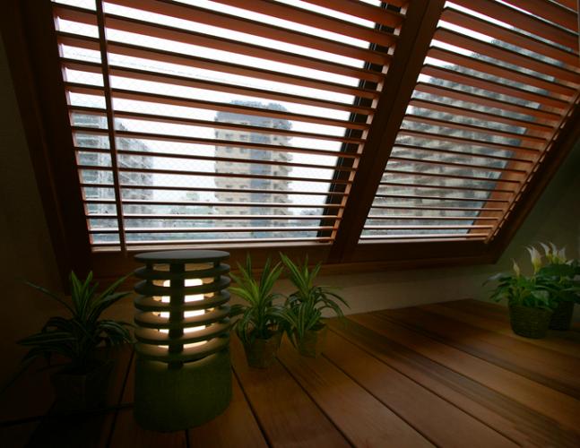 格子づくしの家