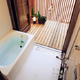 テラスに面したバスルーム