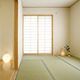 リビングから続く引き戸で区切られたバリアフリーの和室