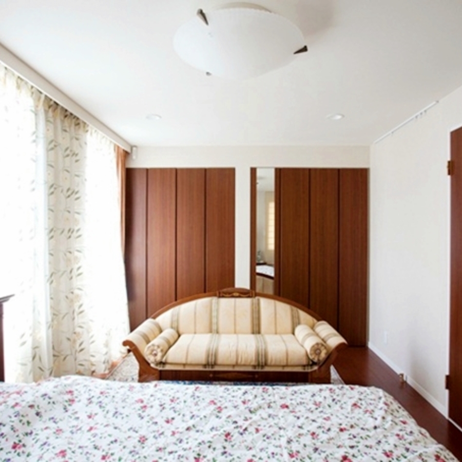 ファブリックの映える寝室