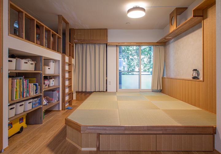子供の遊び場+小上がり+寝室