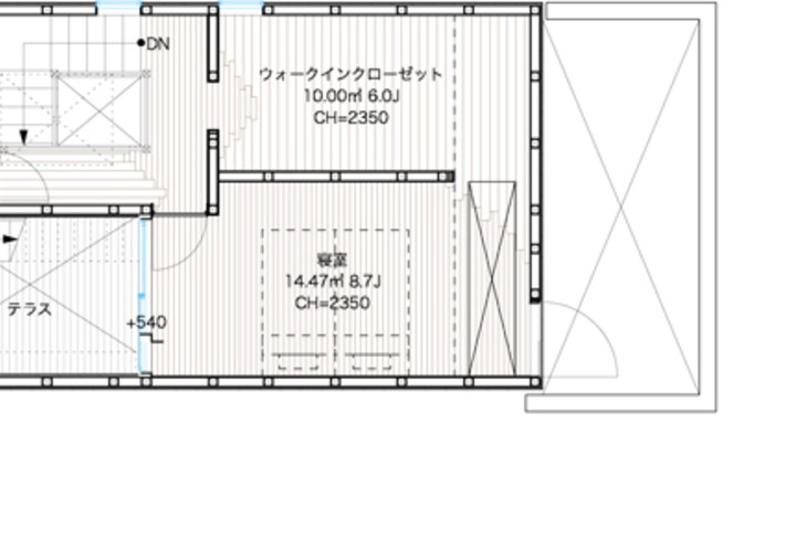 渋谷の住宅　3階平面図