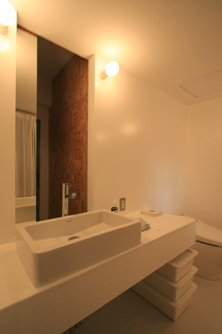 洗面ミラーは実は隠し戸に