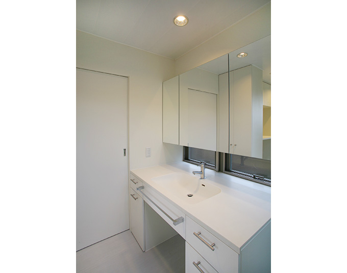 爽やかな白い洗面